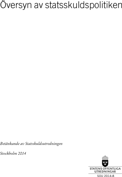 Omslaget till SOU 2014:8