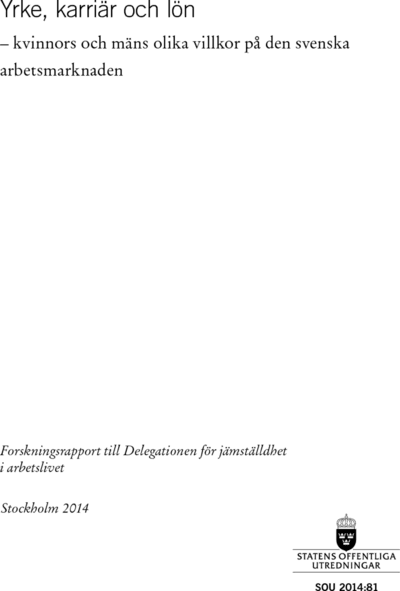 Omslaget till SOU 2014:81