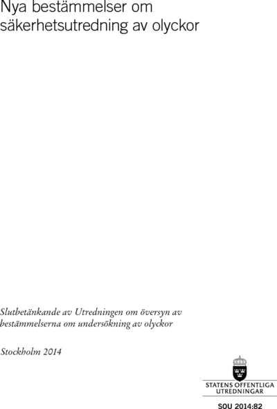Omslaget till SOU 2014:82