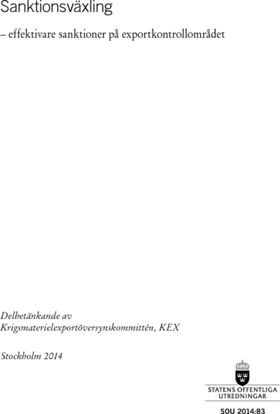 Omslaget till SOU 2014:83