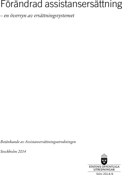 Omslaget till SOU 2014:9