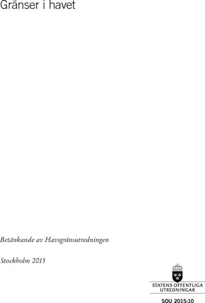 Omslaget till SOU 2015:10