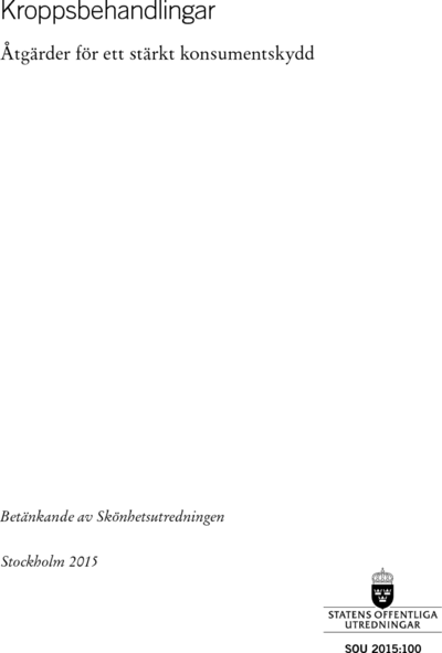 Omslaget till SOU 2015:100