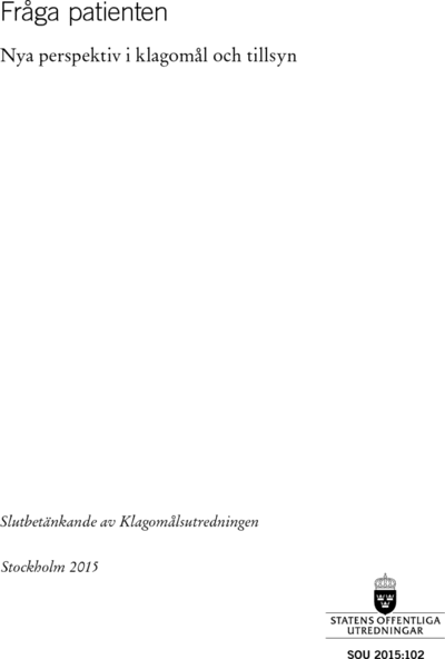 Omslaget till SOU 2015:102