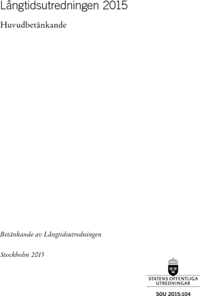 Omslaget till SOU 2015:104