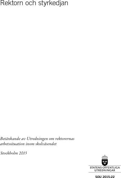Omslaget till SOU 2015:22