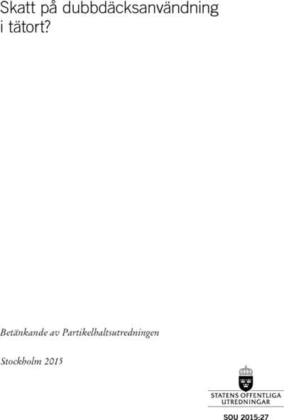 Omslaget till SOU 2015:27
