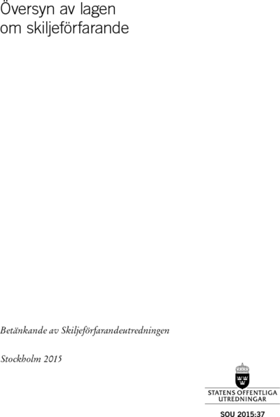 Omslaget till SOU 2015:37