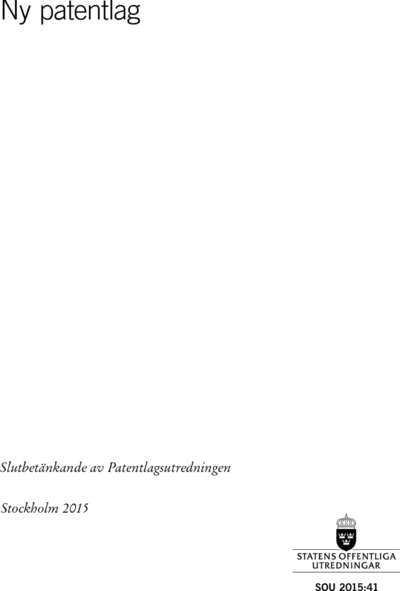 Omslaget till SOU 2015:41