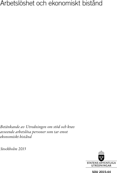 Omslaget till SOU 2015:44