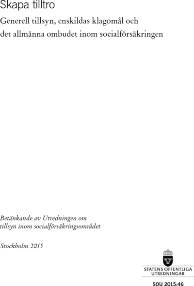Omslaget till SOU 2015:46