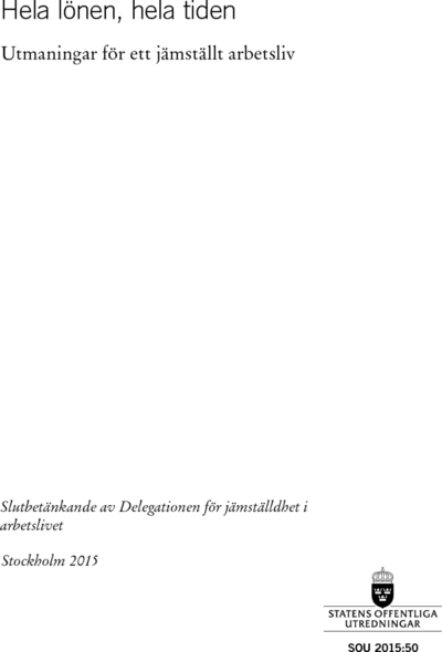 Omslaget till SOU 2015:50