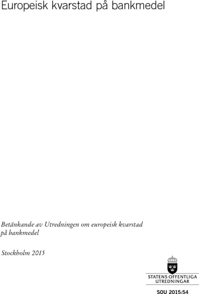 Omslaget till SOU 2015:54