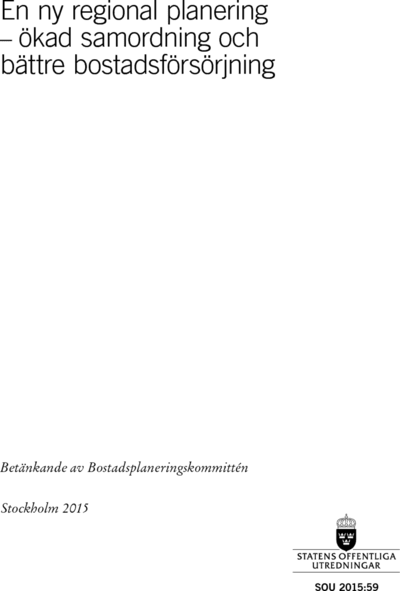 Omslaget till SOU 2015:59