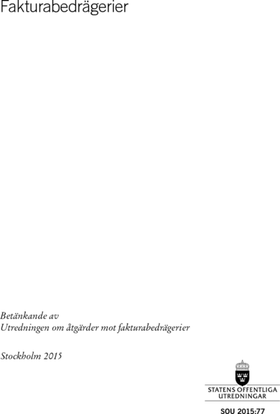 Omslaget till SOU 2015:77