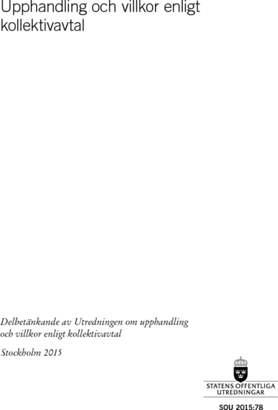 Omslaget till SOU 2015:78