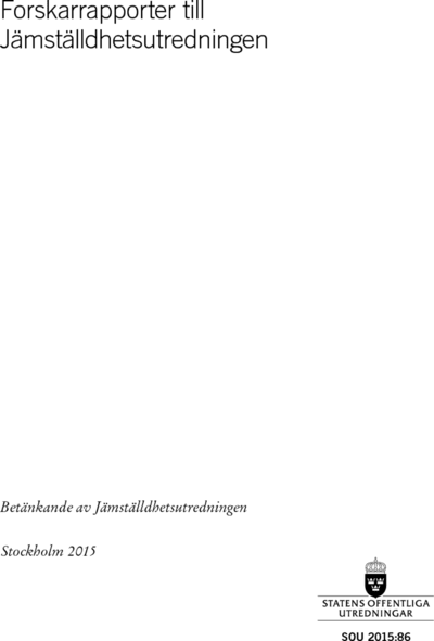 Omslaget till SOU 2015:86