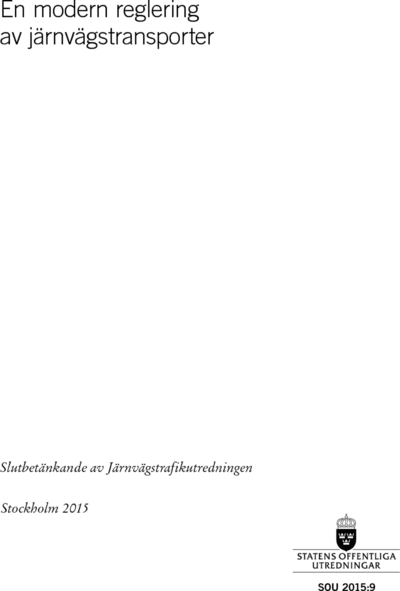 Omslaget till SOU 2015:9