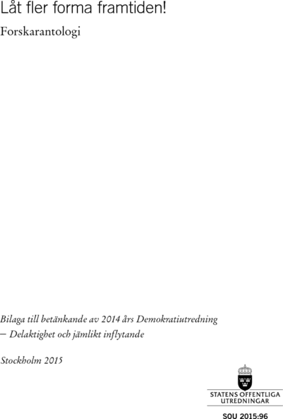 Omslaget till SOU 2015:96