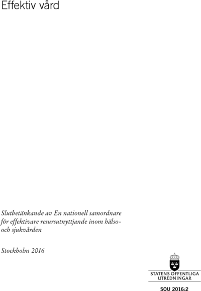 Omslaget till SOU 2016:2