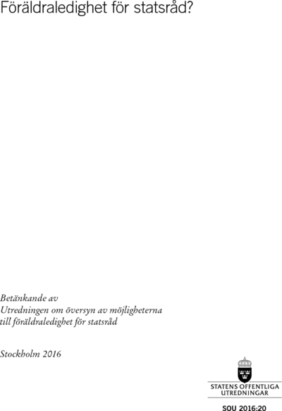 Omslaget till SOU 2016:20
