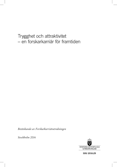 Omslaget till SOU 2016:29