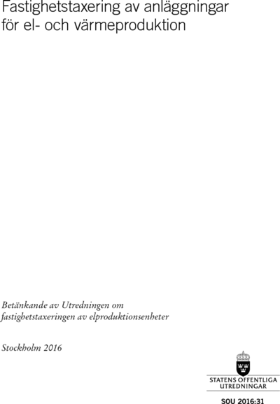 Omslaget till SOU 2016:31