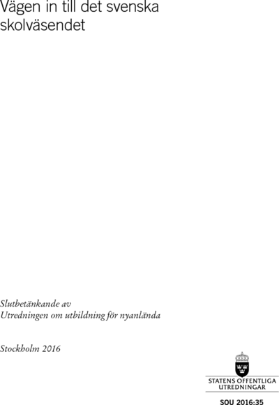 Omslaget till SOU 2016:35