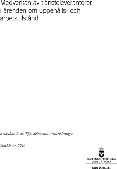 Omslaget till SOU 2016:36