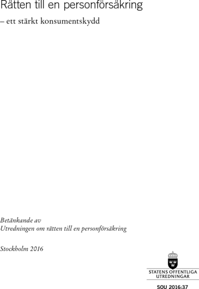 Omslaget till SOU 2016:37