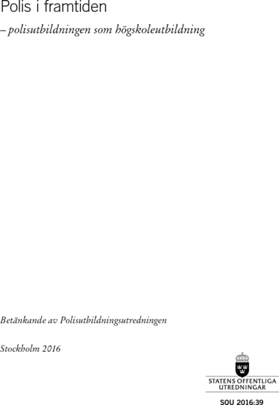 Omslaget till SOU 2016:39