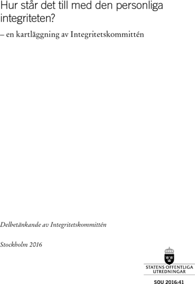 Omslaget till SOU 2016:41