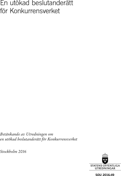 Omslaget till SOU 2016:49