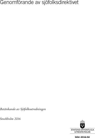 Omslaget till SOU 2016:50