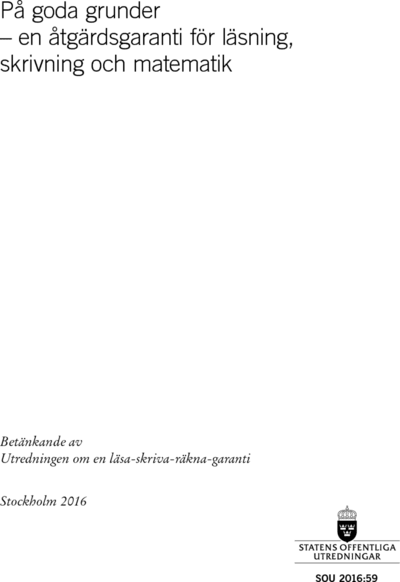 Omslaget till SOU 2016:59