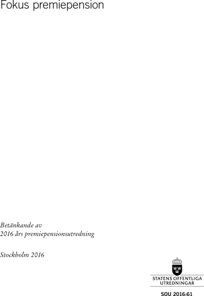 Omslaget till SOU 2016:61