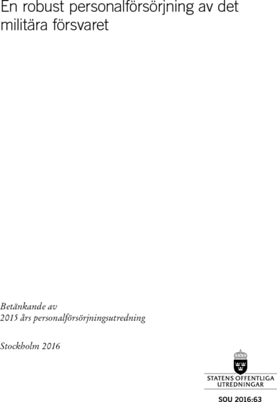 Omslaget till SOU 2016:63