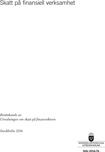 Omslaget till SOU 2016:76