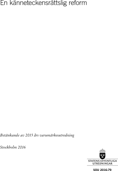 Omslaget till SOU 2016:79