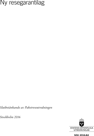 Omslaget till SOU 2016:84