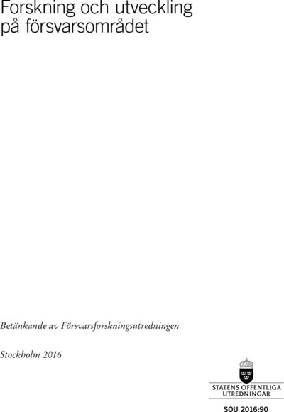 Omslaget till SOU 2016:90