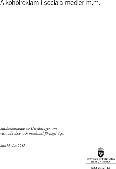 Omslaget till SOU 2017:113