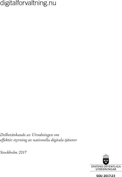 Omslaget till SOU 2017:23