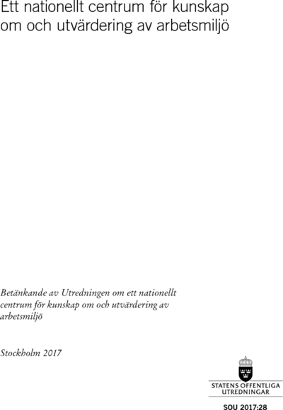 Omslaget till SOU 2017:28
