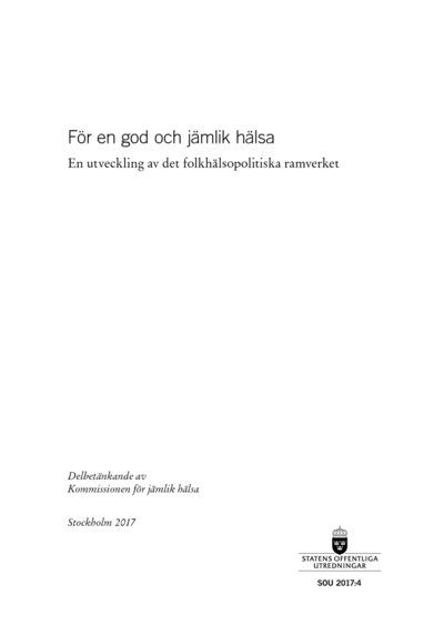 Omslaget till SOU 2017:4