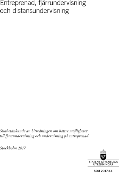 Omslaget till SOU 2017:44