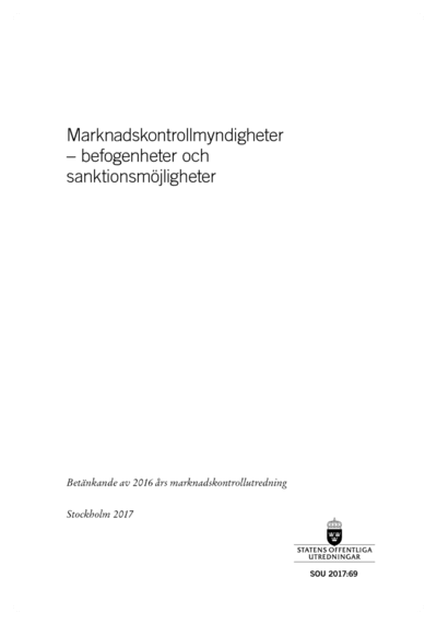 Omslaget till SOU 2017:69