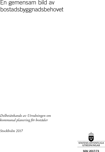 Omslaget till SOU 2017:73