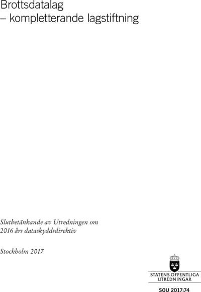 Omslaget till SOU 2017:74