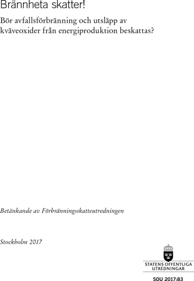 Omslaget till SOU 2017:83